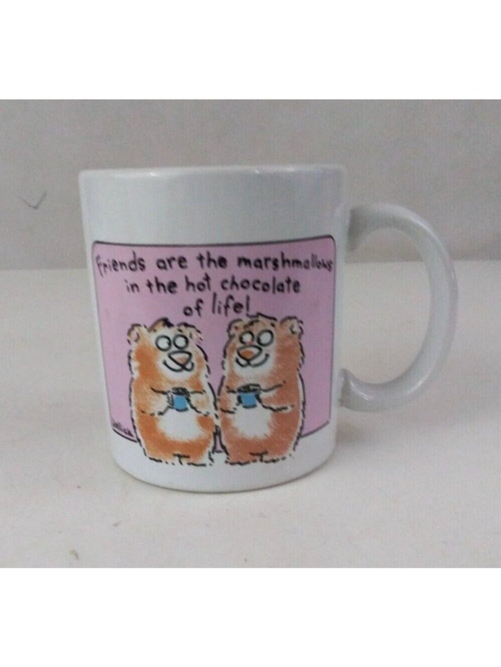 Vintage Hallmark Shoebox Greetings Friends Are The Marshmallows 3.75" Coffee Cup